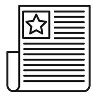 Vip invitation icon, outline style vector