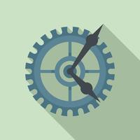 icono de reparación de relojes de piezas, estilo plano vector