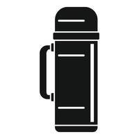 icono de botella termo de plástico, estilo simple vector