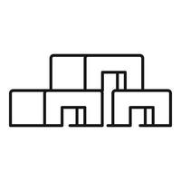 Construction blocks icon, outline style vector