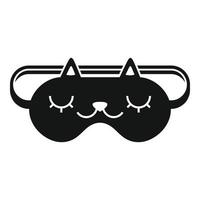 Glasses sleeping mask icon, simple style vector