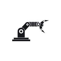 Robotic hand manipulator icon, simple style vector