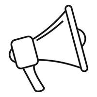 Megaphone linguist icon, outline style vector