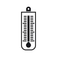 Thermometer icon, simple style vector