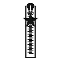 Closed zip icon, simple style vector