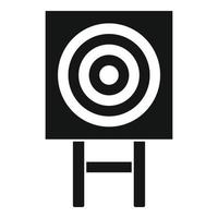 Paper arch target icon, simple style vector
