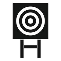 Paper arch target icon, simple style vector