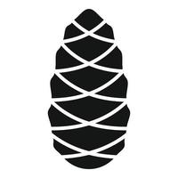 Wreath pine cone icon, simple style vector