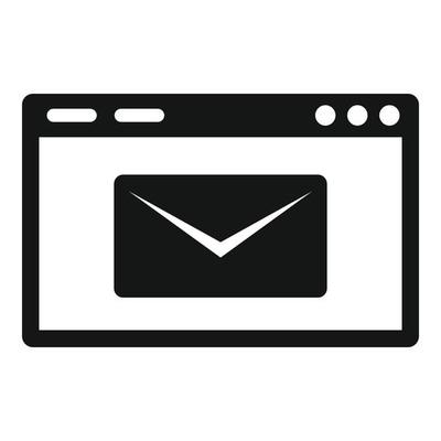 Service center web page mail icon, simple style