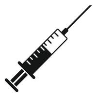 Syringe blood icon, simple style vector