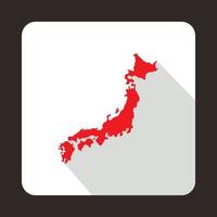 Map of Japan icon, flat style vector