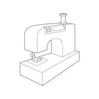 Sewing machine icon, outline style vector