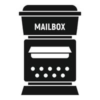 Mailbox icon, simple style vector