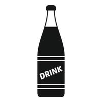 Diet soda bottle icon, simple style vector