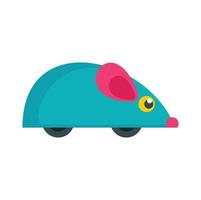 Mouse toy icon, flat style vector