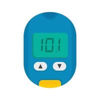 Home glucometer icon, flat style vector