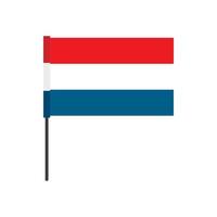 Flag of the Netherlands icon, flat style vector