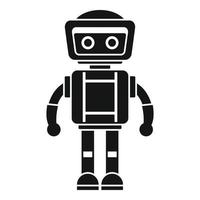 Artificial robot icon, simple style vector
