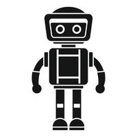 Artificial robot icon, simple style vector