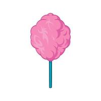 Pink candy floss icon, cartoon style vector