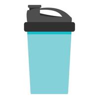 Protein cocktail icon, flat style. vector