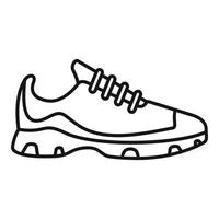 icono de zapatillas deportivas, estilo de esquema vector