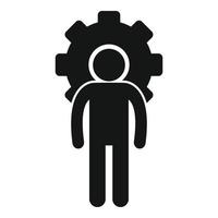 Server it administrator icon, simple style vector