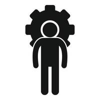 Server it administrator icon, simple style vector