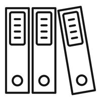 File folders icon, outline style vector