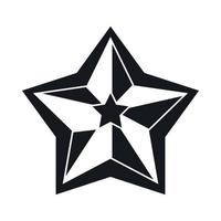 Star icon, simple style vector