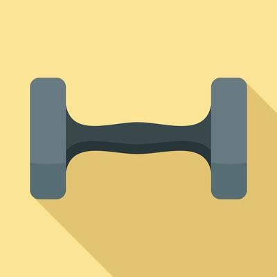Dumbell icon, flat style