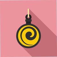 Hypnosis medallion icon, flat style vector