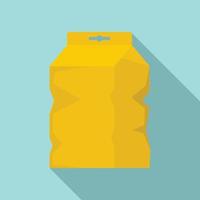 Garbage package icon, flat style vector