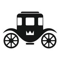 Royal brougham icon, simple style vector
