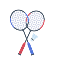 bate de bádminton para golpear volantes en deportes de interior png