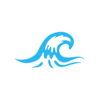 blue water wave line icon in the sea png