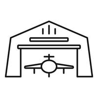 Hangar icon, outline style vector