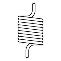 Elastic spring wire icon, outline style vector