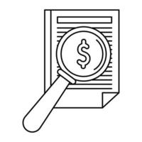 Payment paper icon, outline style vector