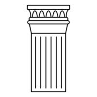 Ancient column icon, outline style vector