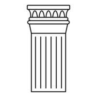 icono de columna antigua, estilo de esquema vector