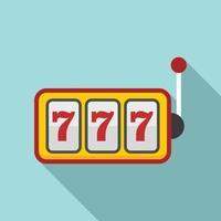 Slot machine icon, flat style vector