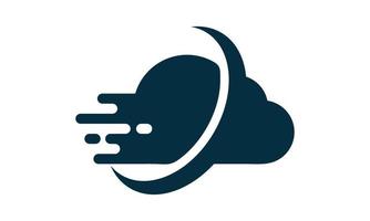 plantilla de logotipo de nube digital moderna vector