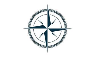 abstract digital compass logo template vector