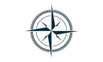 abstract digital compass logo template vector