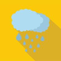Cloud rain icon, flat style vector