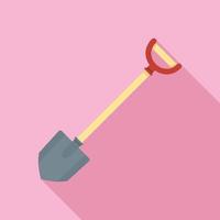 Shovel icon, flat style vector