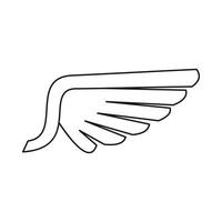 Wing icon, outline style vector