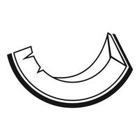 Coconut slice icon, simple style vector