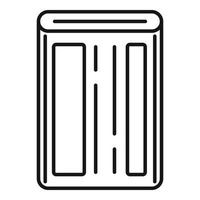 Mobile phone battery icon, outline style vector